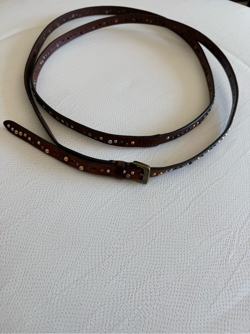 Double wraparound studded belt
